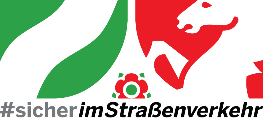 Logo NRW Initiative - #sicherimStraßenverkehr