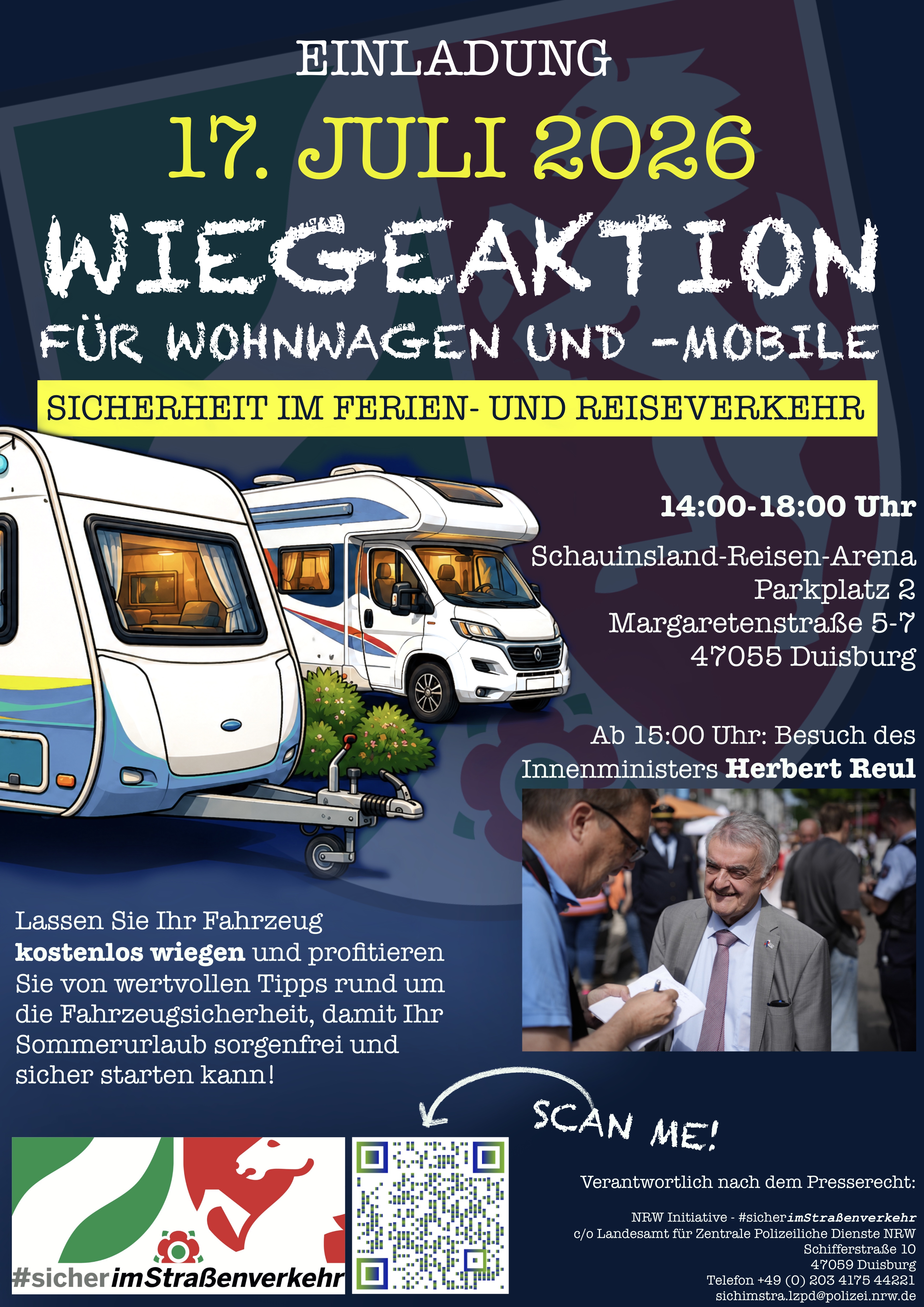 Plakat Ferienreiseverkehr-Wiegeaktion