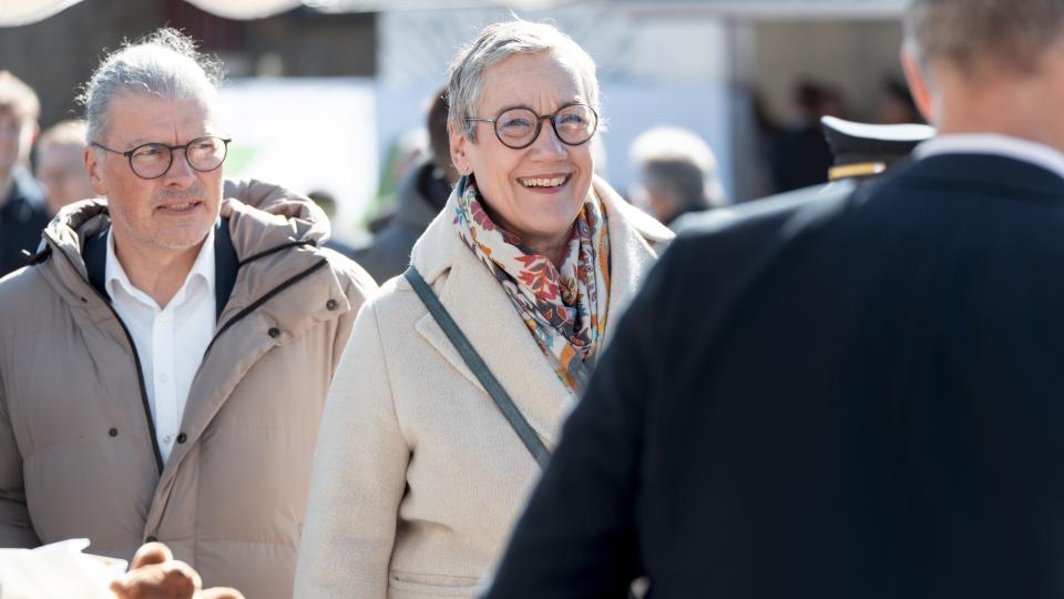 Simmeraths Bürgermeister Bernd Goffart und Aachens Oberbürgermeisterin Sibylle Keulen