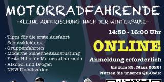 Mehr Sicherheit für Motorradfahrende – Online-Veranstaltung